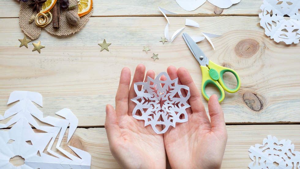 Paper snowflakes craft