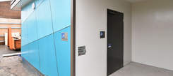 Exterior view of Changing Places toilet facility lock and key access