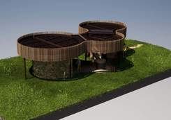 Overview image of the Community Edge toilet facilities.