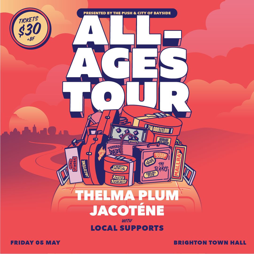 All ages tour banner with illustrated suitcases 