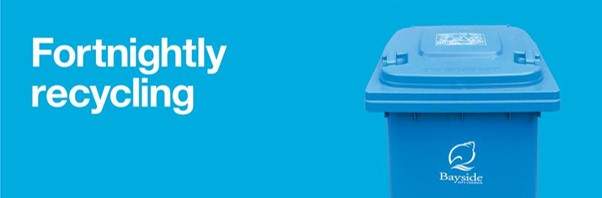 Blue Fortnightly recycling bin  