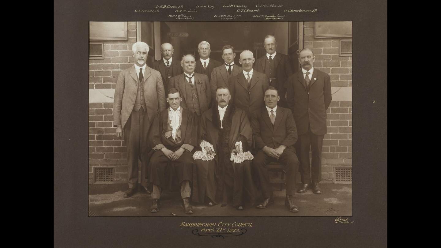 The Councillors and Officers of the first City of Sandringham Council 1923