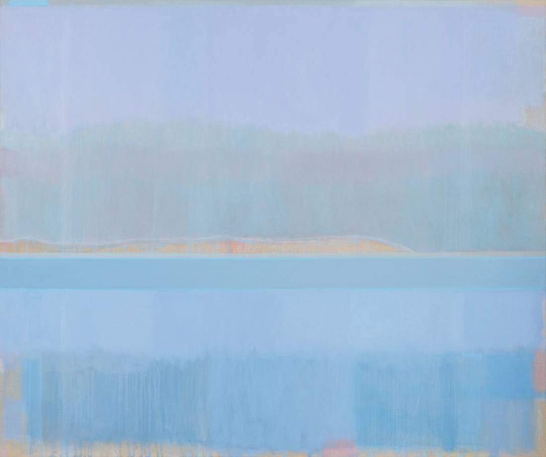 Lynne Boyd. 'Twixt, Port Phillip Bay', 2009-10. Oil and pencil on linen,152.5 x 183 cm. Private collection, Melbourne
