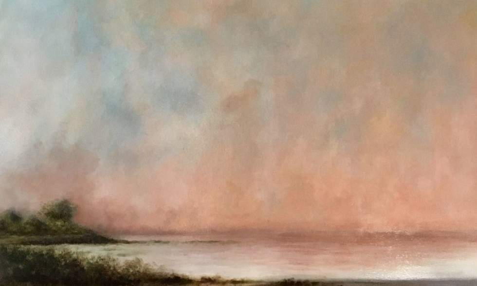 Pastel painting of sunset in Bayside