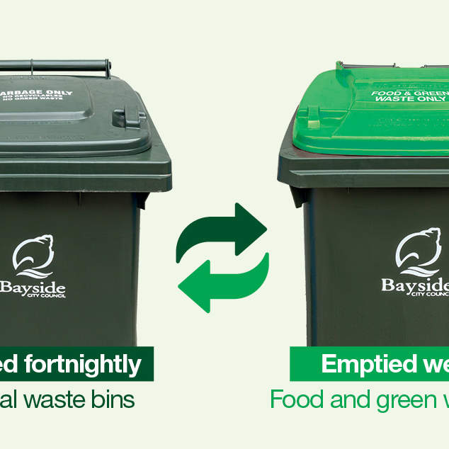 We're switching the frequency of collections for general waste and food and green waste bins