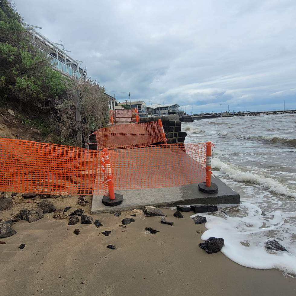 Ramp at Half Moon Bay damaged by recent storm surge